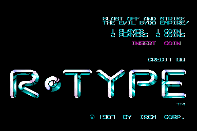 R-Type (World) Title Screen